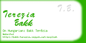 terezia bakk business card